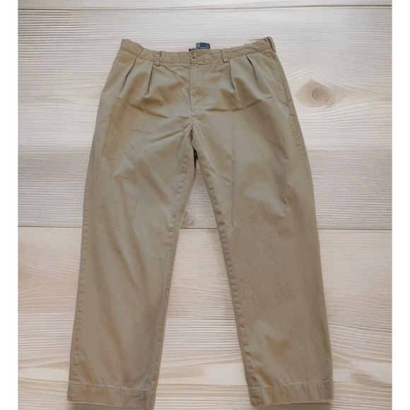 Polo Ralph Lauren Other - Polo Ralph Lauren Ethan Pant Mens 38x30 Khaki Pleated  Pants Cotton Casual Chino